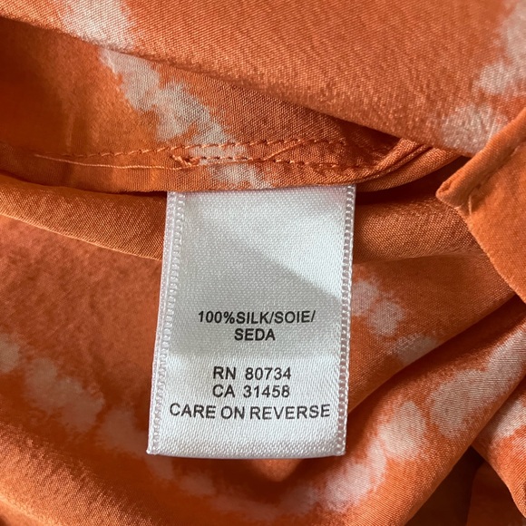 BGBG MAXAZRIA Orange and White Tie-Dye Silk Cocktail Dress Size XXS - Picture 10 of 10